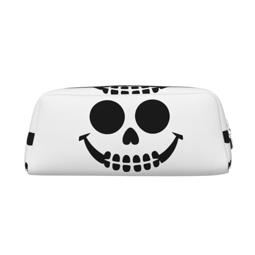 Federmäppchen mit Totenkopf mit Zähnen, lächelndes Druck, Federmäppchen mit Reißverschluss, tragbares Schreibwaren-Organizer, Federmäppchen – Büro Reisen, silber, Einheitsgröße, Art déco Federmäppchen mit Totenkopf mit Zähnen, lächelndes Druck, Federmäppchen mit Reißverschluss, tragbares Schreibwaren-Organizer, Federmäppchen – Büro Reisen, silber, Einheitsgröße, Art déco von kastiong