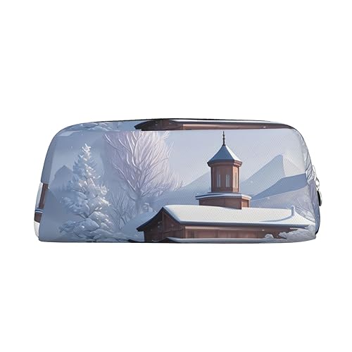 Federmäppchen mit Winterlandschafts-Druck, Federmäppchen mit Reißverschluss, tragbares Schreibwaren-Organizer, Federmäppchen – Büro Reisen Federmäppchen mit Winterlandschafts-Druck, Federmäppchen mit Reißverschluss, tragbares Schreibwaren-Organizer, Federmäppchen – Büro Reisen von kastiong
