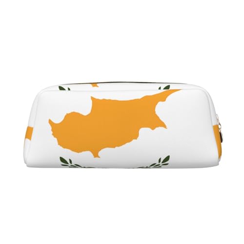 Federmäppchen mit Zypern-Motiv, Federmäppchen mit Reißverschluss, tragbares Schreibwaren-Organizer, Federmäppchen – Büro und Reisen, gold, Einheitsgröße, Art déco von kastiong