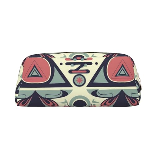 Federmäppchen mit abstraktem Muster, Federmäppchen mit Reißverschluss, tragbares Schreibwaren-Organizer, Federmäppchen – Büro und Reisen, Gold, One Size, Art-Deco von kastiong