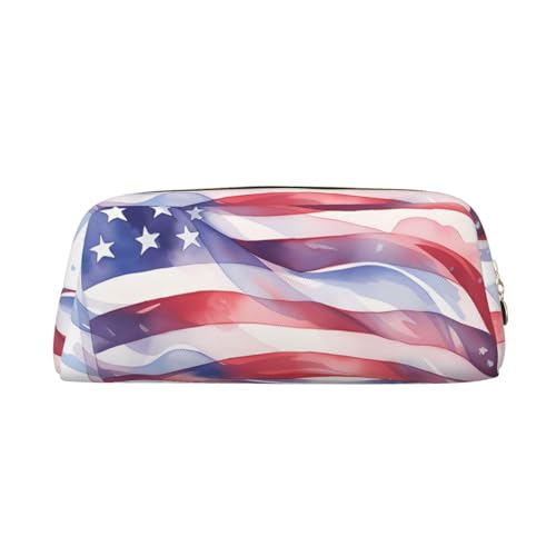 Federmäppchen mit amerikanischer Flagge, Federmäppchen mit Reißverschluss, tragbares Schreibwaren-Organizer, Federmäppchen – Büro und Reisen, Gold, One Size, Art-Deco Federmäppchen mit amerikanischer Flagge, Federmäppchen mit Reißverschluss, tragbares Schreibwaren-Organizer, Federmäppchen – Büro und Reisen, Gold, One Size, Art-Deco von kastiong
