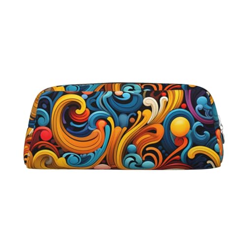 Federmäppchen mit buntem Streifendruck, Federmäppchen mit Reißverschluss, tragbares Schreibwaren-Organizer, Federmäppchen – Büro und Reisen, Silber, One Size, Art-Deco Federmäppchen mit buntem Streifendruck, Federmäppchen mit Reißverschluss, tragbares Schreibwaren-Organizer, Federmäppchen – Büro und Reisen, Silber, One Size, Art-Deco von kastiong