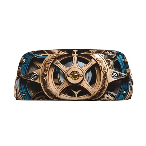 Federmäppchen mit coolem Steampunk-Zahnrad-Druck, Federmäppchen mit Reißverschluss, tragbares Schreibwaren-Organizer, Federmäppchen – Büro und Reisen, Gold, One Size, Art-Deco Federmäppchen mit coolem Steampunk-Zahnrad-Druck, Federmäppchen mit Reißverschluss, tragbares Schreibwaren-Organizer, Federmäppchen – Büro und Reisen, Gold, One Size, Art-Deco von kastiong