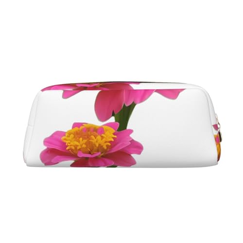 Federmäppchen mit feinem Blatt-Chrysanthemen-Druck, Federmäppchen mit Reißverschluss, tragbares Schreibwaren-Organizer, Federmäppchen – Büro Reisen, Gold, One Size, Art-Deco von kastiong