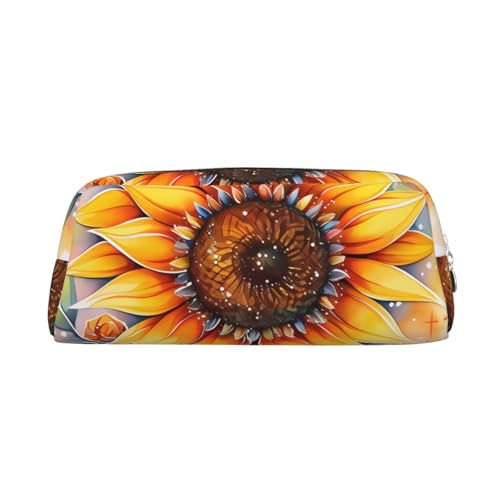 Federmäppchen mit gelbem Sonnenblumen-Motiv, Federmäppchen mit Reißverschluss, tragbares Schreibwaren-Organizer, Federmäppchen – Büro und Reisen, silber, Einheitsgröße, Art déco Federmäppchen mit gelbem Sonnenblumen-Motiv, Federmäppchen mit Reißverschluss, tragbares Schreibwaren-Organizer, Federmäppchen – Büro und Reisen, silber, Einheitsgröße, Art déco von kastiong