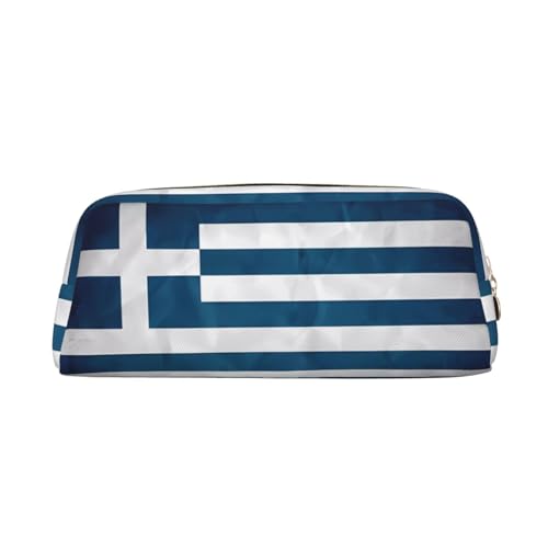 Federmäppchen mit griechischer Flagge, Federmäppchen mit Reißverschluss, tragbares Schreibwaren-Organizer, Federmäppchen – Büro und Reisen, Gold, One Size, Art-Deco Federmäppchen mit griechischer Flagge, Federmäppchen mit Reißverschluss, tragbares Schreibwaren-Organizer, Federmäppchen – Büro und Reisen, Gold, One Size, Art-Deco von kastiong