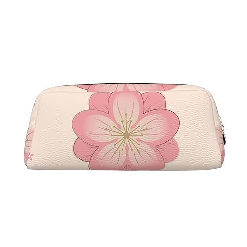 Federmäppchen mit kleinem rosa Kirschblüten-Druck, Federmäppchen mit Reißverschluss, tragbares Schreibwaren-Organizer, Federmäppchen – Büro und Reisen, Gold, One Size, Art-Deco von kastiong