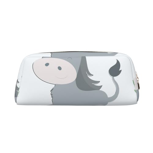 Federmäppchen mit lächelnden Eseln, Federmäppchen mit Reißverschluss, tragbares Schreibwaren-Organizer, Federmäppchen – Büro und Reisen, Gold, One Size, Art-Deco von kastiong