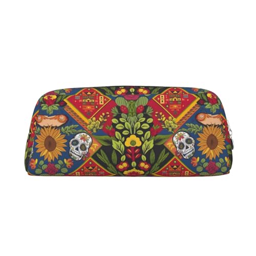 Federmäppchen mit mexikanischem Muster, Federmäppchen mit Reißverschluss, tragbares Schreibwaren-Organizer, Federmäppchen – Büro und Reisen, silber, Einheitsgröße, Art déco Federmäppchen mit mexikanischem Muster, Federmäppchen mit Reißverschluss, tragbares Schreibwaren-Organizer, Federmäppchen – Büro und Reisen, silber, Einheitsgröße, Art déco von kastiong