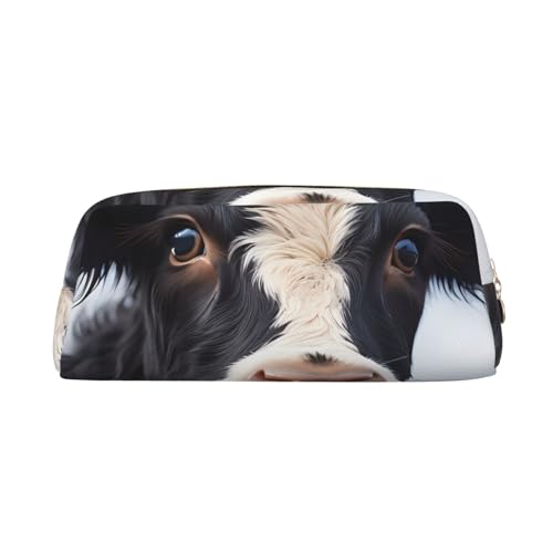 Federmäppchen mit niedlichem Kuhdruck, Federmäppchen mit Reißverschluss, tragbares Schreibwaren-Organizer, Federmäppchen – Büro und Reisen, Gold, One Size, Art-Deco von kastiong