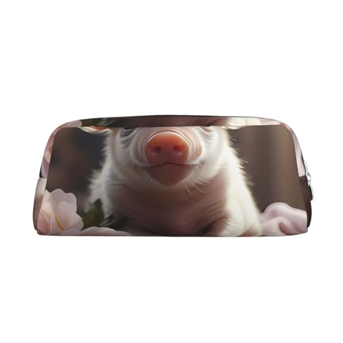 Federmäppchen mit niedlichem Schweine-Motiv, Federmäppchen mit Reißverschluss, tragbares Schreibwaren-Organizer, Federmäppchen – Büro und Reisen, Silber, One Size, Art-Deco Federmäppchen mit niedlichem Schweine-Motiv, Federmäppchen mit Reißverschluss, tragbares Schreibwaren-Organizer, Federmäppchen – Büro und Reisen, Silber, One Size, Art-Deco von kastiong
