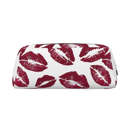 Federmäppchen mit rotem Lipprints Muster, Federmäppchen mit Reißverschluss, tragbares Schreibwaren-Organizer, Federmäppchen – Büro und Reisen, Silber, One Size, Art-Deco Federmäppchen mit rotem Lipprints Muster, Federmäppchen mit Reißverschluss, tragbares Schreibwaren-Organizer, Federmäppchen – Büro und Reisen, Silber, One Size, Art-Deco von kastiong