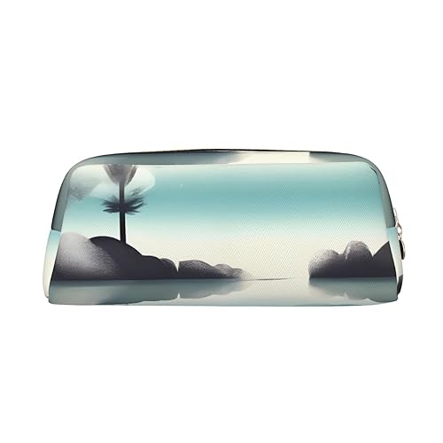 Federmäppchen mit ruhigem Seen-Motiv, Federmäppchen mit Reißverschluss, tragbares Schreibwaren-Organizer, Federmäppchen – Büro und Reisen, Gold, One Size, Art-Deco von kastiong