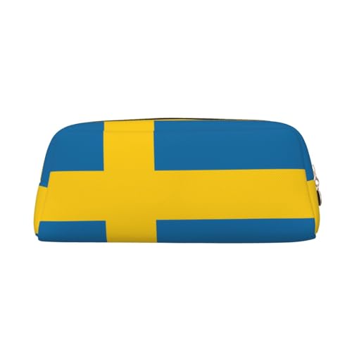 Federmäppchen mit schwedischer Flagge, Federmäppchen mit Reißverschluss, tragbares Schreibwaren-Organizer, Federmäppchen – Büro und Reisen, Gold, One Size, Art-Deco Federmäppchen mit schwedischer Flagge, Federmäppchen mit Reißverschluss, tragbares Schreibwaren-Organizer, Federmäppchen – Büro und Reisen, Gold, One Size, Art-Deco von kastiong