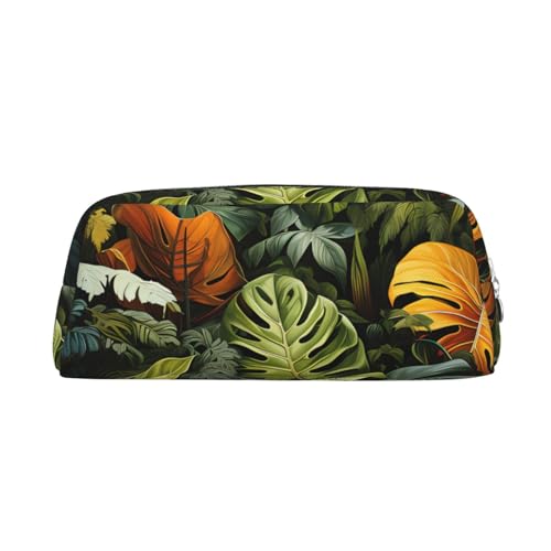 Federmäppchen mit tropischem Regenwald, Palmenblättern, Federmäppchen mit Reißverschluss, tragbares Schreibwaren-Organizer, Federmäppchen – Büro und Reisen, silber, Einheitsgröße, Art déco Federmäppchen mit tropischem Regenwald, Palmenblättern, Federmäppchen mit Reißverschluss, tragbares Schreibwaren-Organizer, Federmäppchen – Büro und Reisen, silber, Einheitsgröße, Art déco von kastiong