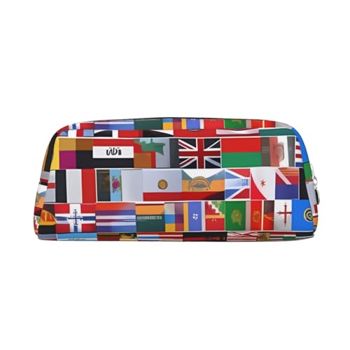 Federmäppchen mit verschiedenen Flaggen, Federmäppchen mit Reißverschluss, tragbares Schreibwaren-Organizer, Federmäppchen – Büro und Reisen, Silber, One Size, Art-Deco Federmäppchen mit verschiedenen Flaggen, Federmäppchen mit Reißverschluss, tragbares Schreibwaren-Organizer, Federmäppchen – Büro und Reisen, Silber, One Size, Art-Deco von kastiong