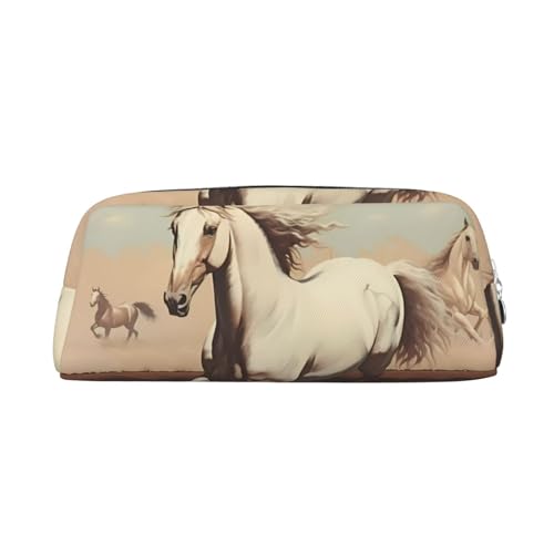 Federmäppchen mit weißem Pferde-Druck, Federmäppchen mit Reißverschluss, tragbares Schreibwaren-Organizer, Federmäppchen – Büro und Reisen, Silber, One Size, Art-Deco Federmäppchen mit weißem Pferde-Druck, Federmäppchen mit Reißverschluss, tragbares Schreibwaren-Organizer, Federmäppchen – Büro und Reisen, Silber, One Size, Art-Deco von kastiong