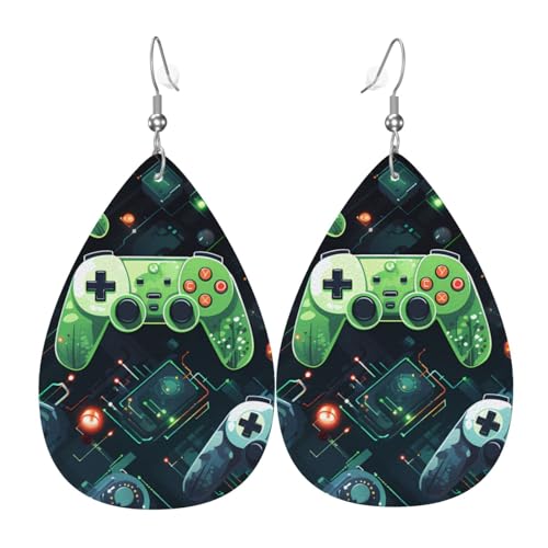 Gamepad Circuit Version Print Leder Teardrop Ohrringe Auffällige baumelnde Tropfen Schmuck Idee Urlaub Geschenk für Sie One Size Leder Kein Edelstein One Size Leder Kein Edelstein, Einheitsgröße Gamepad Circuit Version Print Leder Teardrop Ohrringe Auffällige baumelnde Tropfen Schmuck Idee Urlaub Geschenk für Sie One Size Leder Kein Edelstein One Size Leder Kein Edelstein, Einheitsgröße von kastiong