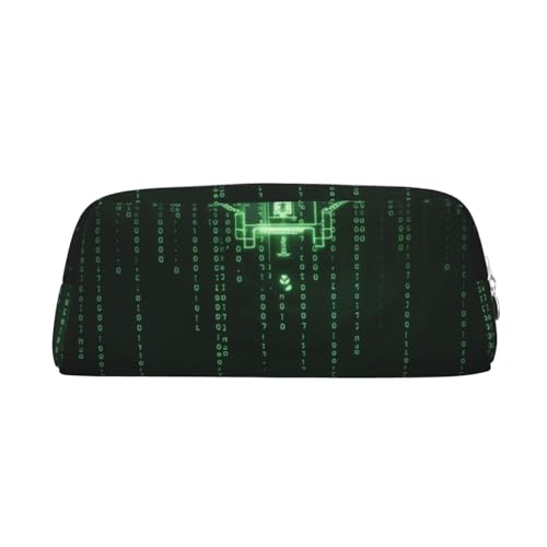 Matrix Code Federmäppchen mit digitalem Kunstdruck, Federmäppchen mit Reißverschluss, tragbares Schreibwaren-Organizer, Federmäppchen – Büro Reisen, silber, Einheitsgröße, Art déco Matrix Code Federmäppchen mit digitalem Kunstdruck, Federmäppchen mit Reißverschluss, tragbares Schreibwaren-Organizer, Federmäppchen – Büro Reisen, silber, Einheitsgröße, Art déco von kastiong