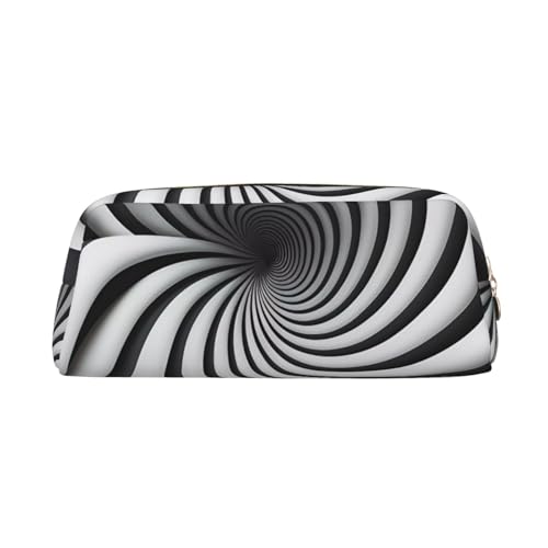 Spiral-Federmäppchen mit optischer Täuschung, Federmäppchen mit Reißverschluss, tragbares Schreibwaren-Organizer, Federmäppchen – Büro und Reisen, Gold, One Size, Art-Deco von kastiong