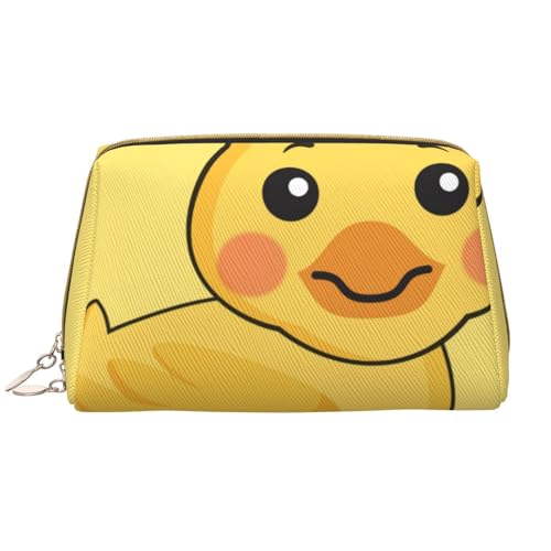 Tragbare Leder-Make-up-Tasche für Damen – Reise-Kosmetik-Organizer, große Make-up-Tasche mit Cartoon-Entenmuster Tragbare Leder-Make-up-Tasche für Damen – Reise-Kosmetik-Organizer, große Make-up-Tasche mit Cartoon-Entenmuster von kastiong
