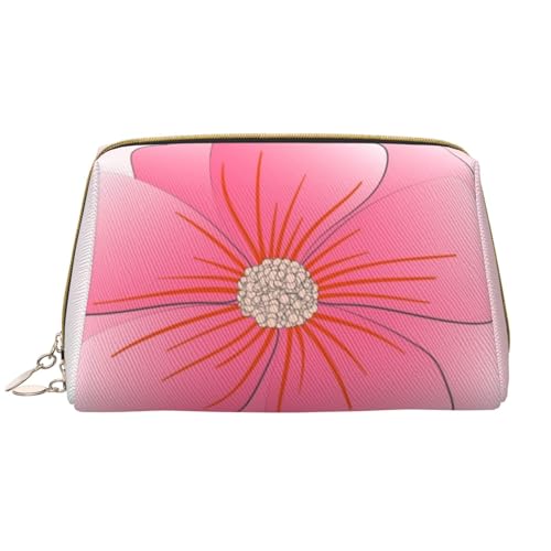 Tragbare Make-up-Tasche aus Leder für Damen – Reise-Kosmetik-Organizer, große Make-up-Tasche mit blühenden Nelken von kastiong