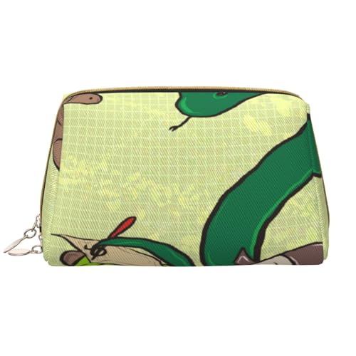 Tragbare Make-up-Tasche aus Leder für Damen – Reise-Kosmetik-Organizer, große Sonnenblumenkerne, Regenwurm, Schlangen-Druck, Make-up-Tasche Tragbare Make-up-Tasche aus Leder für Damen – Reise-Kosmetik-Organizer, große Sonnenblumenkerne, Regenwurm, Schlangen-Druck, Make-up-Tasche von kastiong