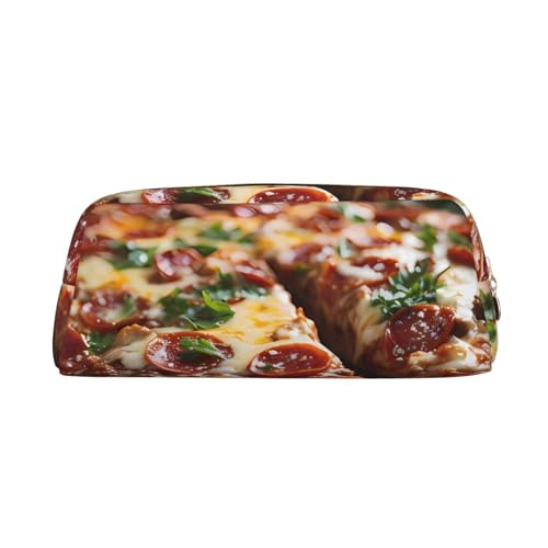 Verlockendes Federmäppchen mit Pizza-Aufdruck, Federmäppchen mit Reißverschluss, tragbares Schreibwaren-Organizer, Federmäppchen – Büro Reisen, gold, Einheitsgröße, Art déco von kastiong