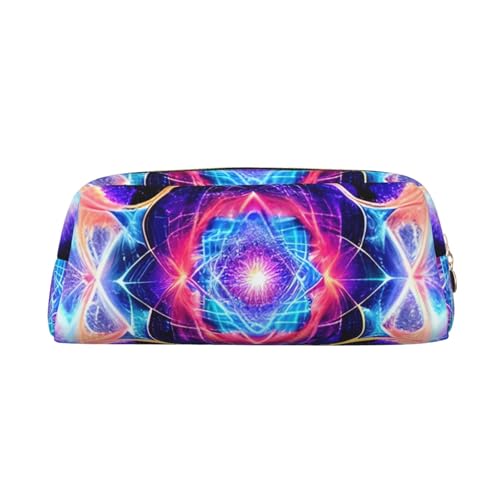 Vierdimensionales Federmäppchen mit Weltraumdruck, Federmäppchen mit Reißverschluss, tragbares Schreibwaren-Organizer, Federmäppchen – Büro und Reisen, Gold, One Size, Art-Deco von kastiong