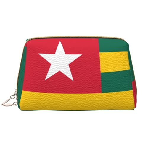 kastiong Tragbare Leder-Make-up-Tasche für Damen – Reise-Kosmetik-Organizer, große Flagge von Togo, Make-up-Tasche kastiong Tragbare Leder-Make-up-Tasche für Damen – Reise-Kosmetik-Organizer, große Flagge von Togo, Make-up-Tasche von kastiong