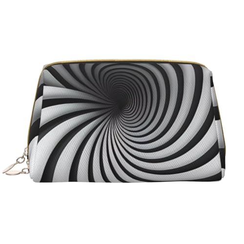 kastiong Tragbare Leder-Make-up-Tasche für Damen – Reise-Kosmetik-Organizer, große Spirale, optische Täuschung, Geschenkbeutel von kastiong