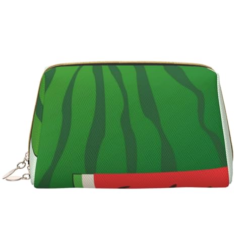 kastiong Tragbare Leder-Make-up-Tasche für Damen – Reise-Kosmetik-Organizer, großer Cartoon-Wassermelonen-Druck, Make-up-Tasche kastiong Tragbare Leder-Make-up-Tasche für Damen – Reise-Kosmetik-Organizer, großer Cartoon-Wassermelonen-Druck, Make-up-Tasche von kastiong