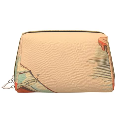 kastiong Tragbare Leder-Make-up-Tasche für Damen – Reise-Kosmetik-Organizer, großes Poster, Auto-Make-up-Tasche von kastiong