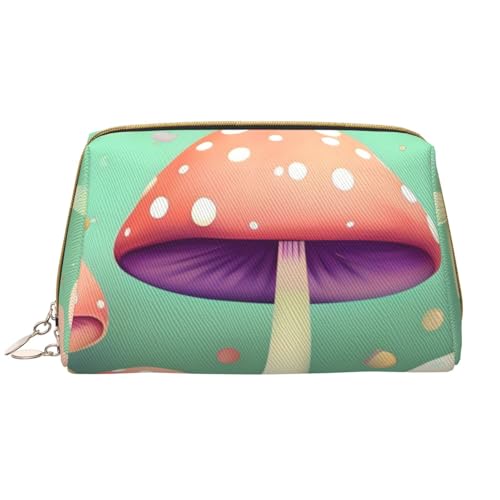 kastiong Tragbare Leder-Make-up-Tasche für Frauen – Reise-Kosmetik-Organizer, große Make-up-Tasche mit Traumpilz-Aufdruck kastiong Tragbare Leder-Make-up-Tasche für Frauen – Reise-Kosmetik-Organizer, große Make-up-Tasche mit Traumpilz-Aufdruck von kastiong