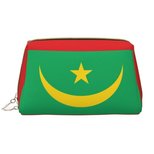 kastiong Tragbare Make-up-Tasche aus Leder für Damen – Reise-Kosmetik-Organizer, große Flagge von Mauretanien, bedruckte Make-up-Tasche kastiong Tragbare Make-up-Tasche aus Leder für Damen – Reise-Kosmetik-Organizer, große Flagge von Mauretanien, bedruckte Make-up-Tasche von kastiong