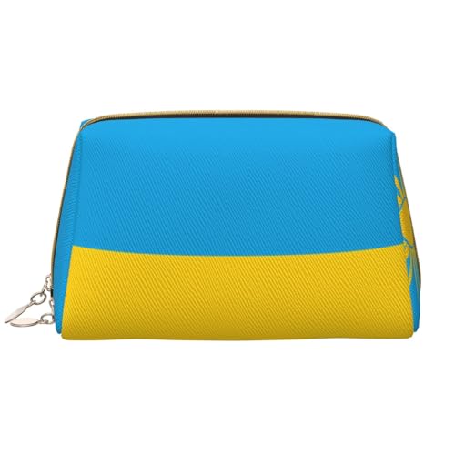 kastiong Tragbare Make-up-Tasche aus Leder für Damen – Reise-Kosmetik-Organizer, große Flagge von Ruanda, Make-up-Tasche von kastiong