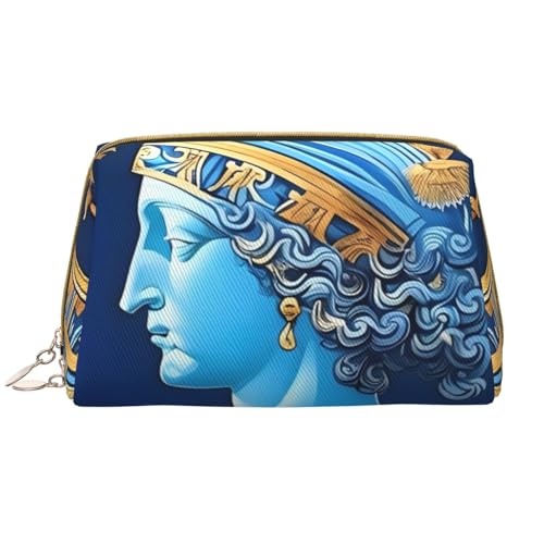 kastiong Tragbare Make-up-Tasche aus Leder für Damen – Reise-Kosmetik-Organizer, große Make-up-Tasche mit Aufdruck "Love Goddess" kastiong Tragbare Make-up-Tasche aus Leder für Damen – Reise-Kosmetik-Organizer, große Make-up-Tasche mit Aufdruck "Love Goddess" von kastiong