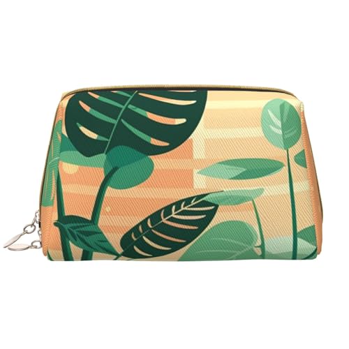 kastiong Tragbare Make-up-Tasche aus Leder für Damen – Reise-Kosmetik-Organizer, große grüne Make-up-Tasche mit Schildkrötenmuster von kastiong