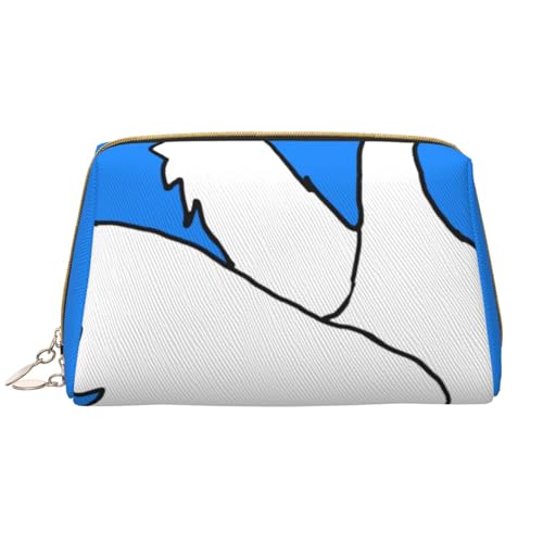 kastiong Tragbare Make-up-Tasche aus Leder für Damen – Reise-Kosmetik-Organizer, große weiße Gans mit Flügeln, weiß, Einheitsgröße, Art-Deco, Weiß, Einheitsgröße, Art-Deco von kastiong