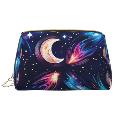 kastiong Tragbare Make-up-Tasche aus Leder für Damen – Reise-Kosmetik-Organizer, großer kosmischer himmlischer Muster, Make-up-Tasche, weiß, Einheitsgröße, Art-Deco, Weiß, Einheitsgröße, Art-Deco kastiong Tragbare Make-up-Tasche aus Leder für Damen – Reise-Kosmetik-Organizer, großer kosmischer himmlischer Muster, Make-up-Tasche, weiß, Einheitsgröße, Art-Deco, Weiß, Einheitsgröße, Art-Deco von kastiong