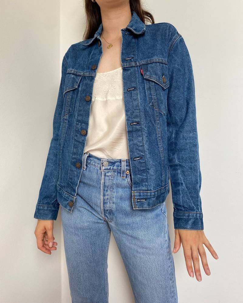 Levis Jeansjacke 70506 Vintage/1970Er Jahre Made in Usa Größe Xs-S Classic Indigo Blue von katapultstorevintage