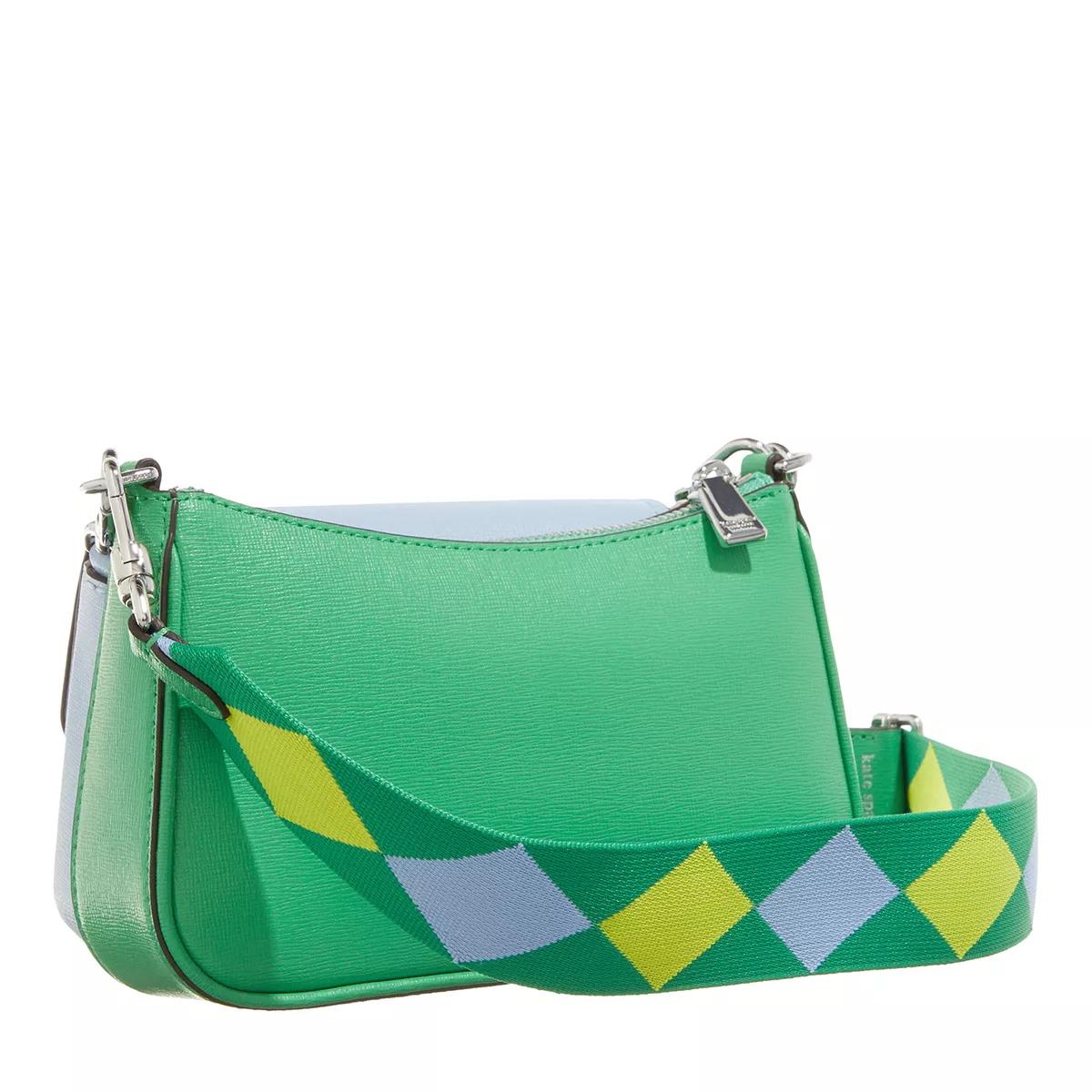 Kate Spade New York Crossbody Bags - Double Up Colorblocked Saffiano Leather - Gr. unisize - in Grün - für Damen von kate spade new york
