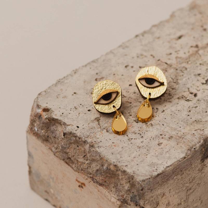 Orakel Gold Ohrstecker von kateslittlestore