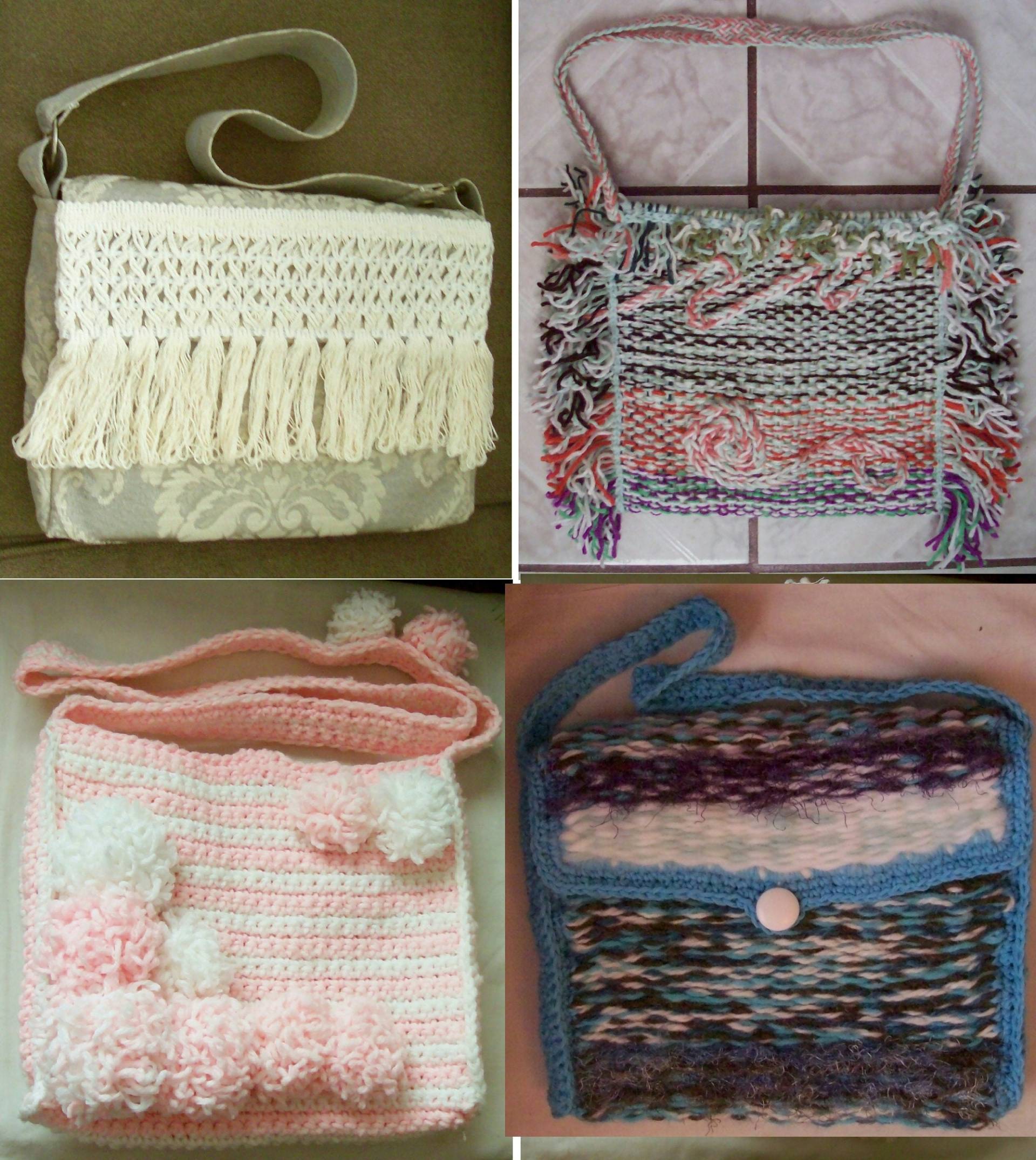 stilvolle Schultertasche - Brokat, Handgewebt Oder Gehäkelt stilvolle Schultertasche - Brokat, Handgewebt Oder Gehäkelt von kathiescreativity