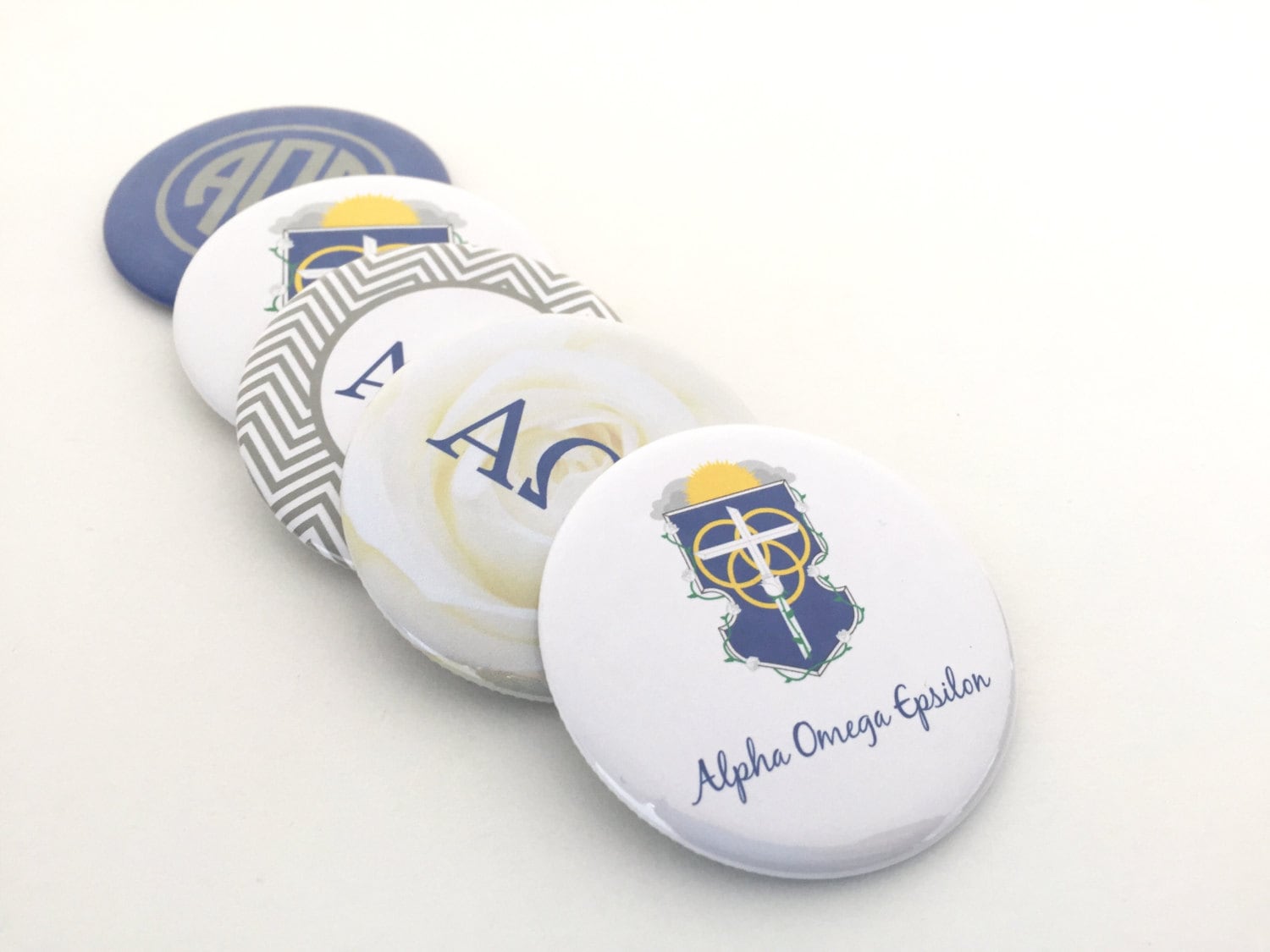 Alpha Omega Epsilon Taschenspiegel Und Magnete von katiefavors