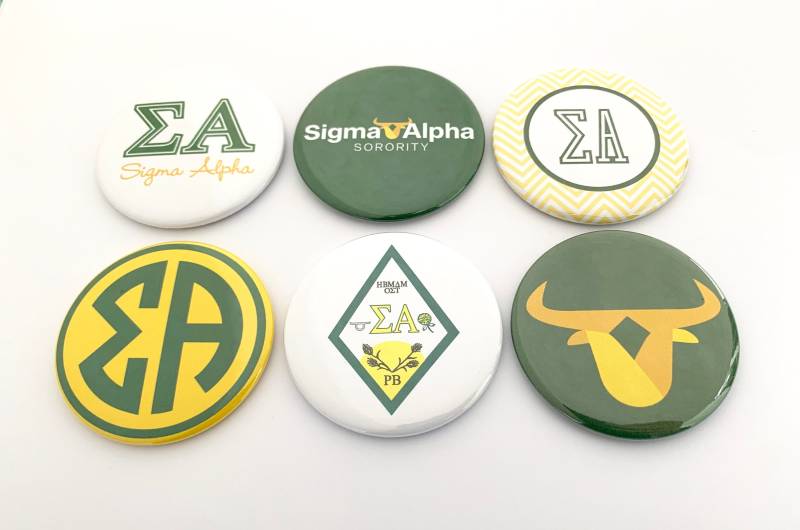 Sigma Alpha Taschenspiegel, Magnete Und Pins Sigma Alpha Taschenspiegel, Magnete Und Pins von katiefavors