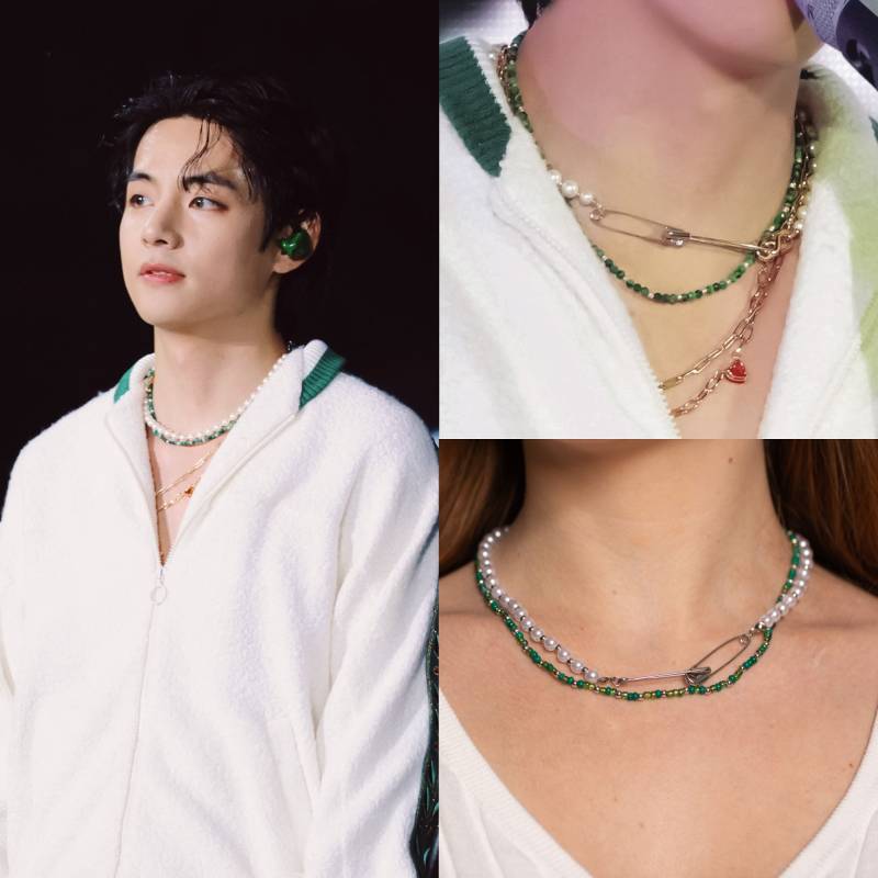 K-Pop Bts Taehyung From Yet To Come, Dynamite & Iheartradio - Handmade Necklace von katkirajewels