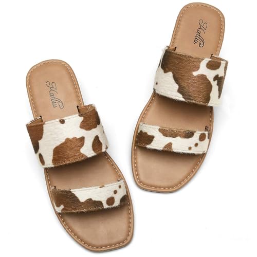 katliu Flache Damen Sandalen Offene Slidesandalen Slide Sandalen Sommersandaletten Sommers Tylisch und Leicht Kuhfellmuster 40 katliu Flache Damen Sandalen Offene Slidesandalen Slide Sandalen Sommersandaletten Sommers Tylisch und Leicht Kuhfellmuster 40 von katliu