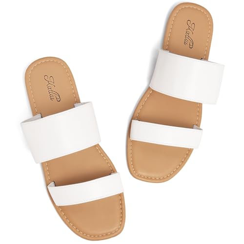 katliu Flache Damen Sandalen Offene Slidesandalen Slide Sandalen Sommersandaletten Sommers Tylisch und Leicht Weiß 37 katliu Flache Damen Sandalen Offene Slidesandalen Slide Sandalen Sommersandaletten Sommers Tylisch und Leicht Weiß 37 von katliu