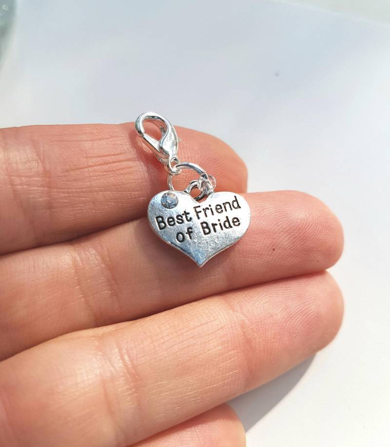 Beste Freundin Der Braut Charm Mit Strass - Party Charms Scc874 von katscharms